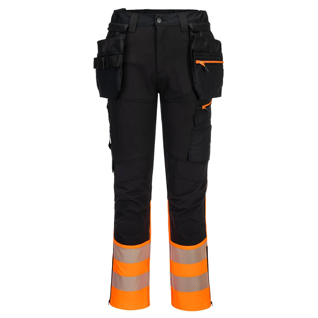 DX4 Hi-Vis Class 1 Detachable Holster Pocket Craft Trousers Orange/Black