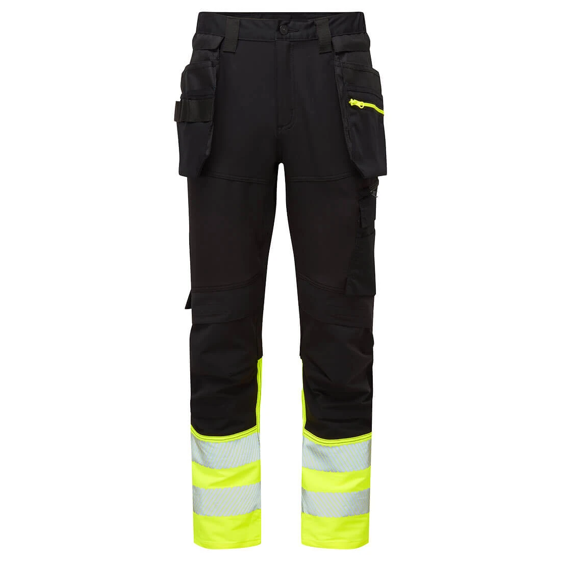 DX4 Hi-Vis Class 1 Detachable Holster Pocket Craft Trousers Yellow/Black