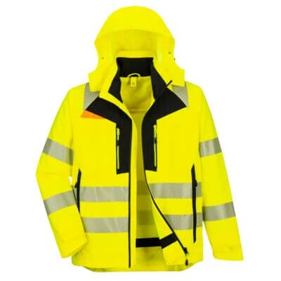 DX4 Hi-Vis 4-in-1 Jacket Yellow/Black