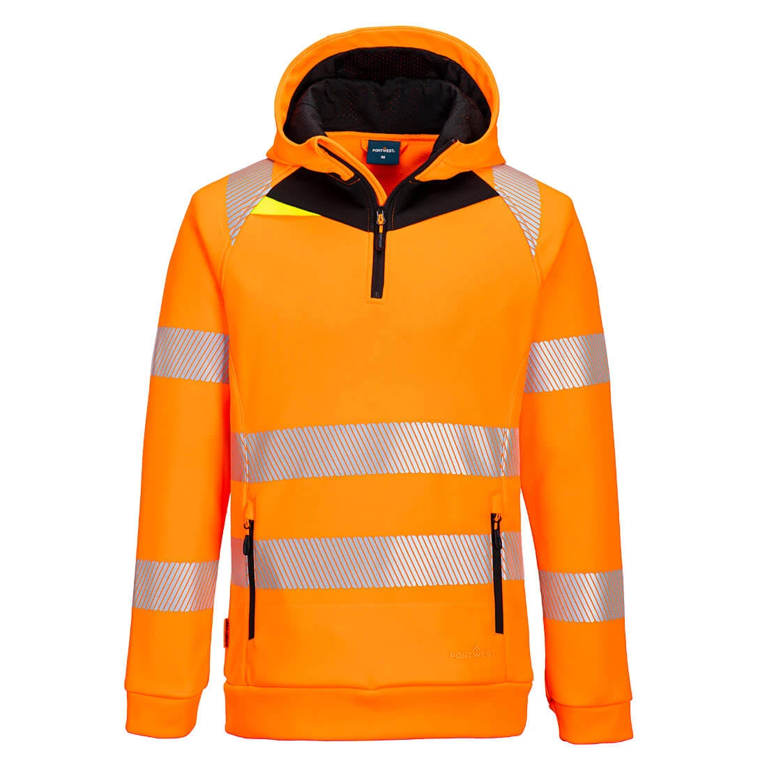 DX4 Hi-Vis 1/4 Zip Hoodie Orange/Black DX4 Hi-Vis 1/4 Zip Hoodie Orange/Black