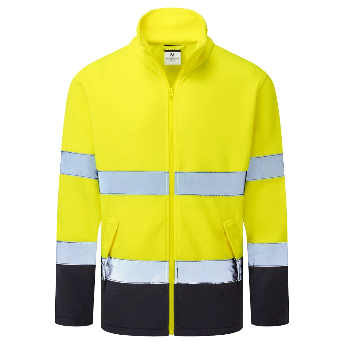 ES1 Essential Hi-Vis Contrast Fleece Yellow/Navy