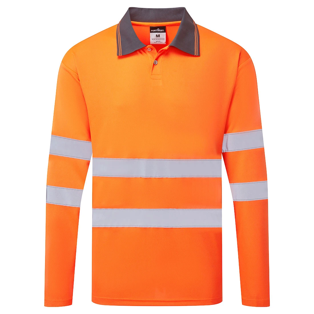 ES1 Essential Hi-Vis Polo Shirt L/S Orange