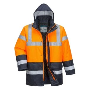 ES1 Essential Hi-Vis Contrast Winter Traffic Jacket Orange/Navy