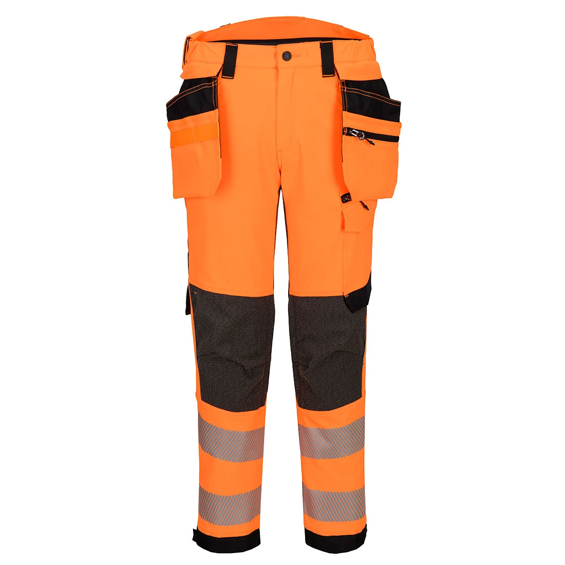 EV4 Hi-Vis Stretch Detachable Holster Class 2 Trousers Orange/Black EV4 Hi-Vis Stretch Detachable Holster Class 2 Trousers Orange/Black