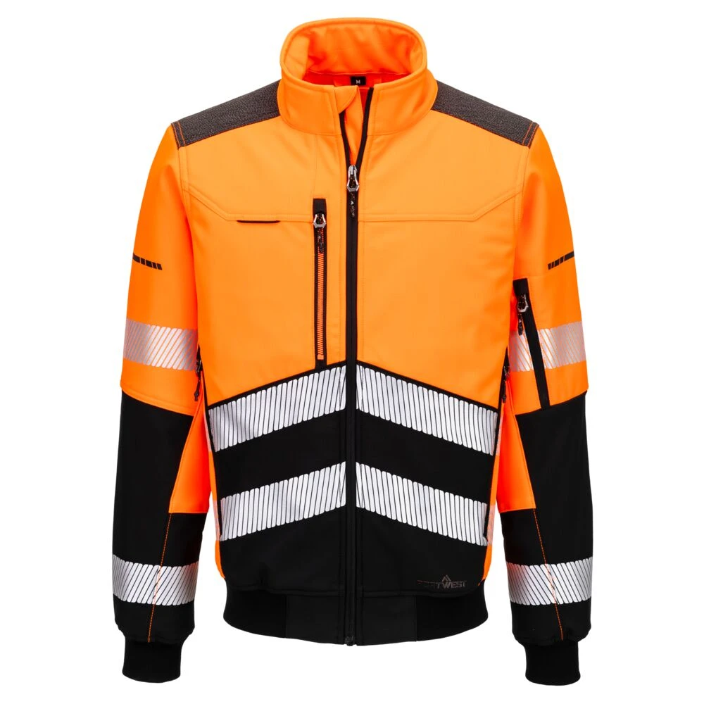EV4 Hi-Vis Softshell Bomber (3L) Orange/Black EV4 Hi-Vis Softshell Bomber (3L) Orange/Black