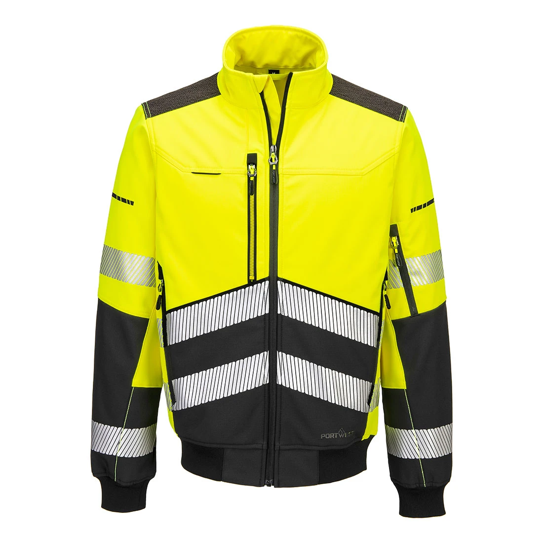 EV4 Hi-Vis Softshell Bomber (3L) Yellow/Black