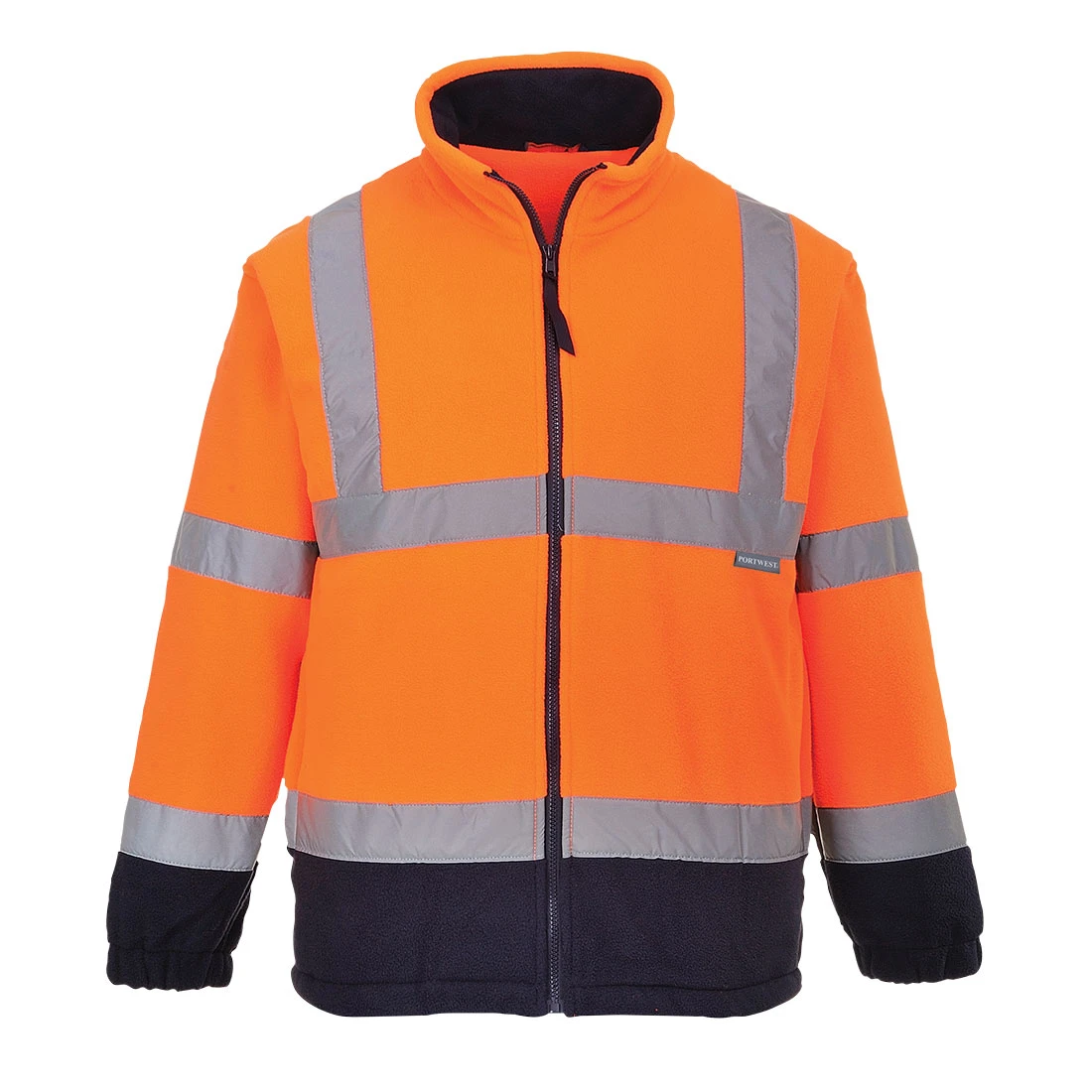 Hi-Vis Contrast Fleece Orange/Navy Hi-Vis Contrast Fleece Orange/Navy