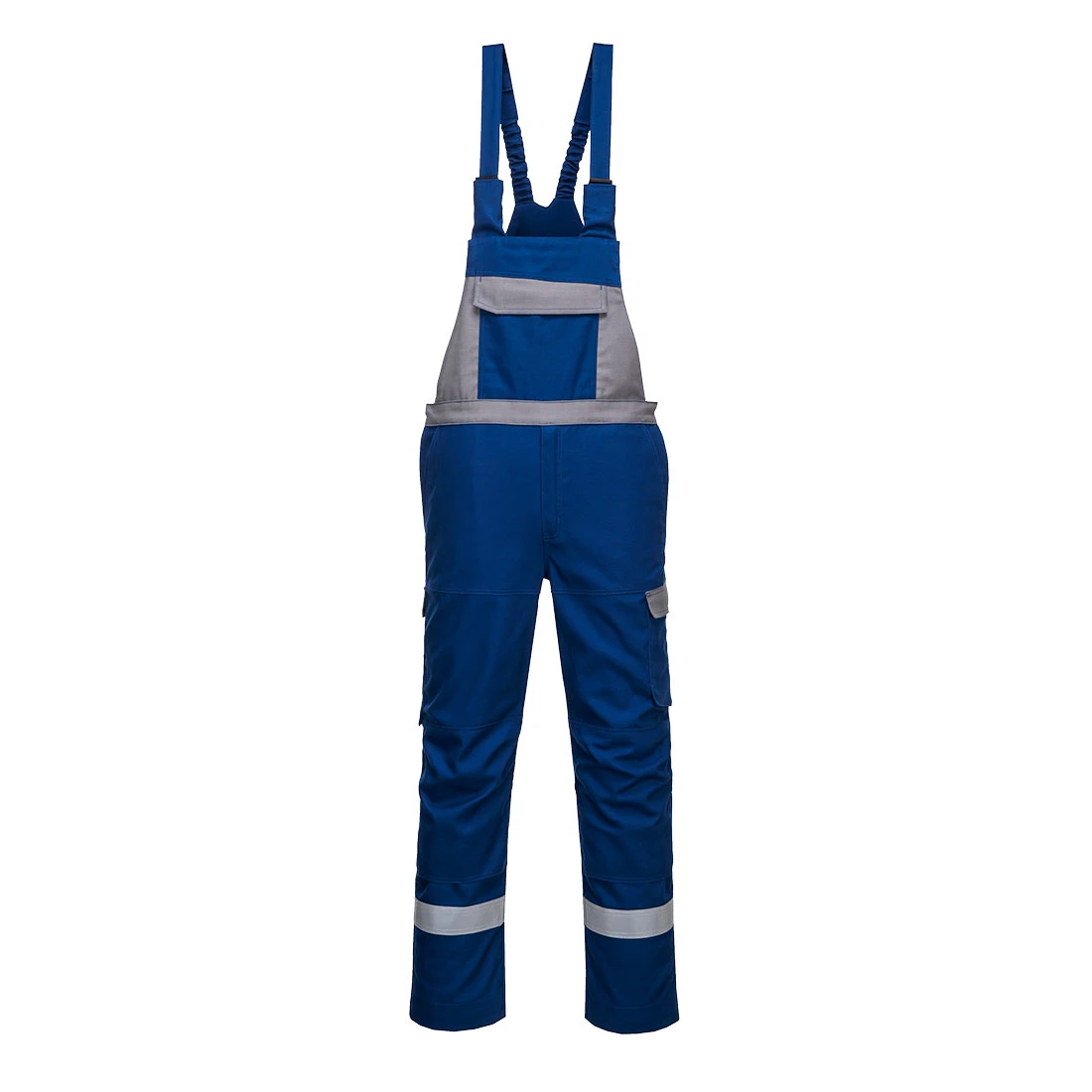 Bizflame Industry Two Tone FR Bib and Brace Royal Blue