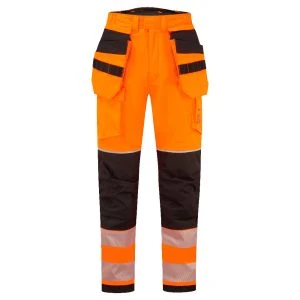 PW3 Modaflame Rain+ Hi-Vis FR Winter Holster Trousers Orange/Black