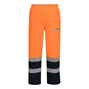 Bizflame Rain+ Hi-Vis Multi-Norm Contrast FR Winter Trousers Orange/Navy