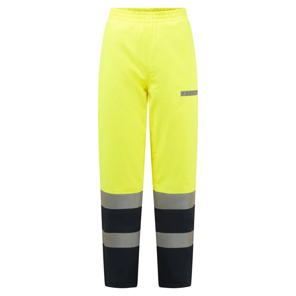 Bizflame Rain+ Hi-Vis Multi-Norm Contrast FR Winter Trousers Yellow/Navy