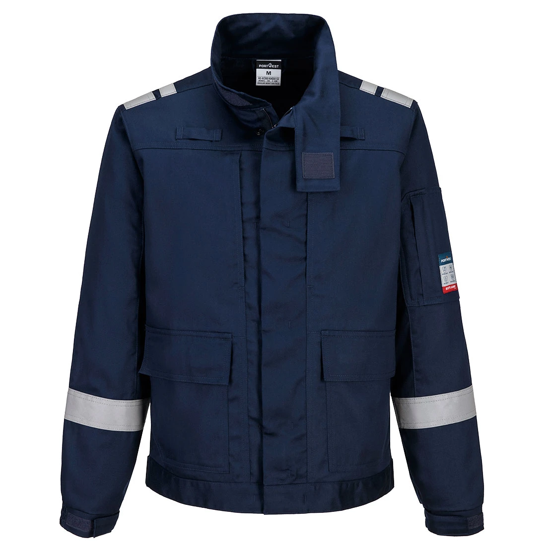 Bizflame Work Lightweight Stretch Panelled FR Jacket Navy