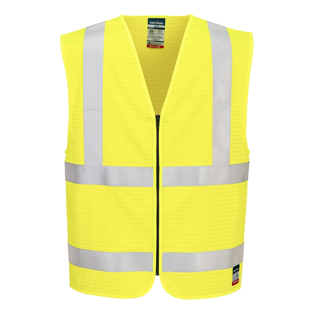 Bizflame Hi-Vis FR Zip Vest Yellow