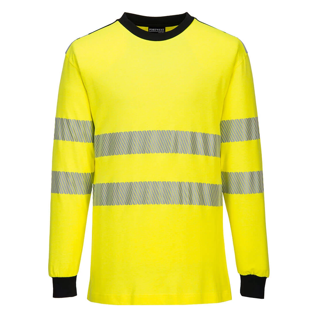 PW3 Modaflame Knit Hi-Vis FR Long Sleeve T-Shirt Yellow/Black