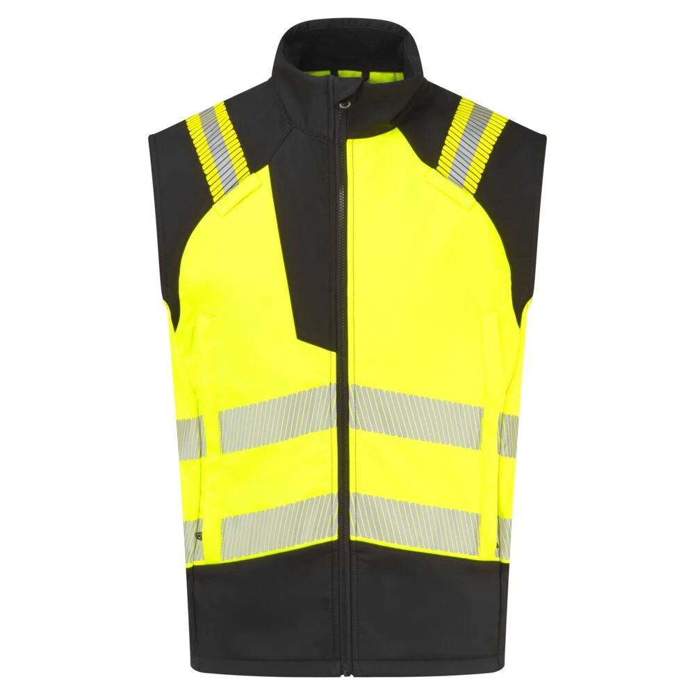 PW3 Modaflame Softshell Hi-Vis FR Gilet Yellow/Black