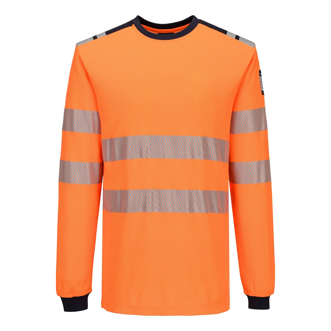 PW3 Modaflame Knit HVO FR Long Sleeve T-Shirt Orange/Navy