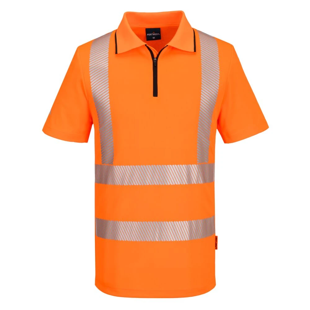 KX3 Sport Hi-Vis Zip Polo Shirt S/S Orange KX3 Sport Hi-Vis Zip Polo Shirt S/S Orange