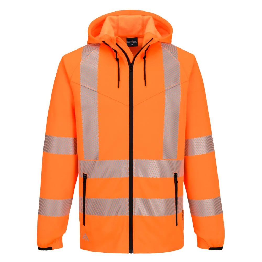 KX3 Sport Hi-Vis Zipped Hoodie Orange