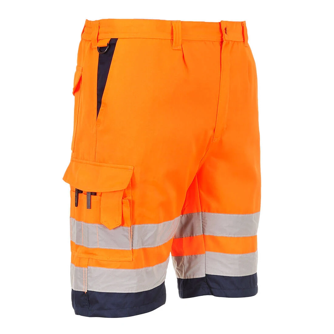 Hi-Vis Lightweight Polycotton Shorts Orange/Navy Hi-Vis Lightweight Polycotton Shorts Orange/Navy