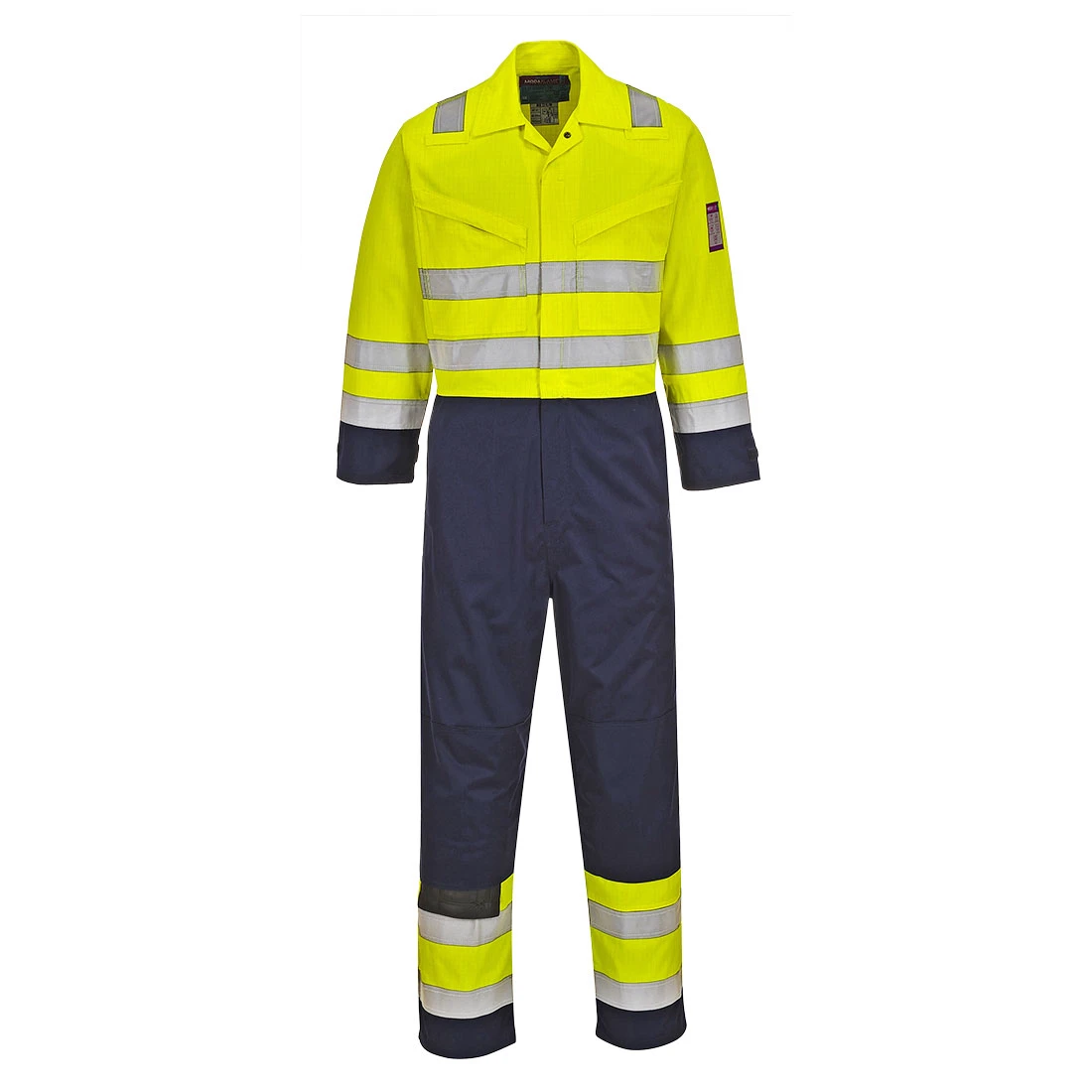 Modaflame Work Hi-Vis Multi-Norm Contrast FR Coverall Yellow/Navy