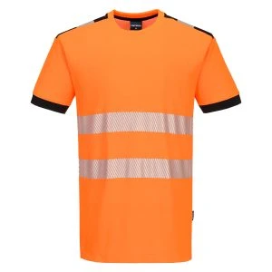 PW3 Hi-Vis Cotton Comfort T-Shirt S/S Orange/Black