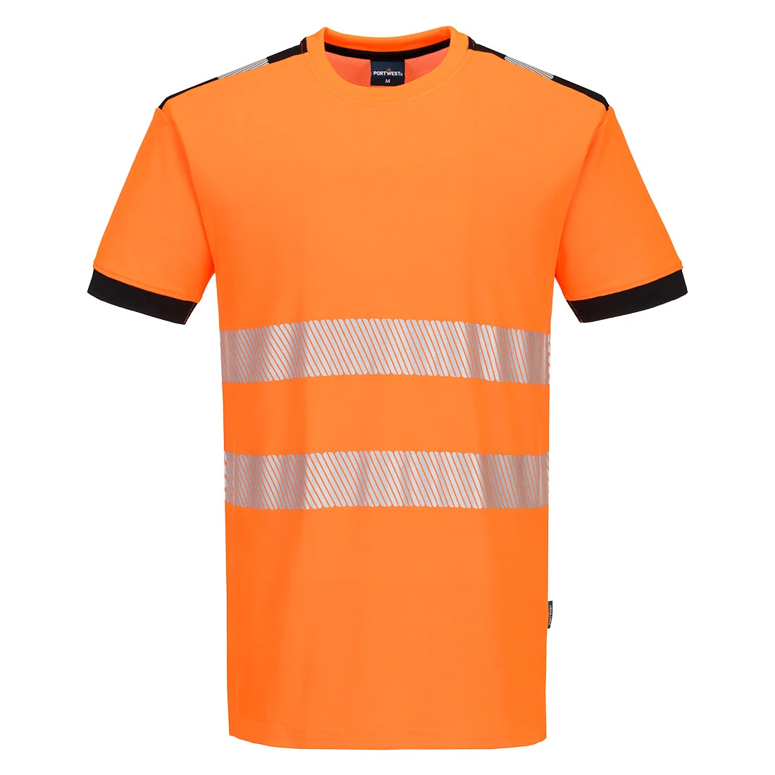 PW3 Hi-Vis Cotton Comfort T-Shirt S/S Orange/Black