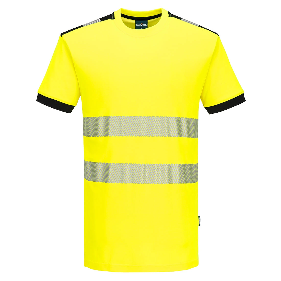 PW3 Hi-Vis Cotton Comfort T-Shirt S/S Yellow/Black
