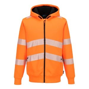 PW321 Hi-Vis Zipped Winter Hoodie Orange