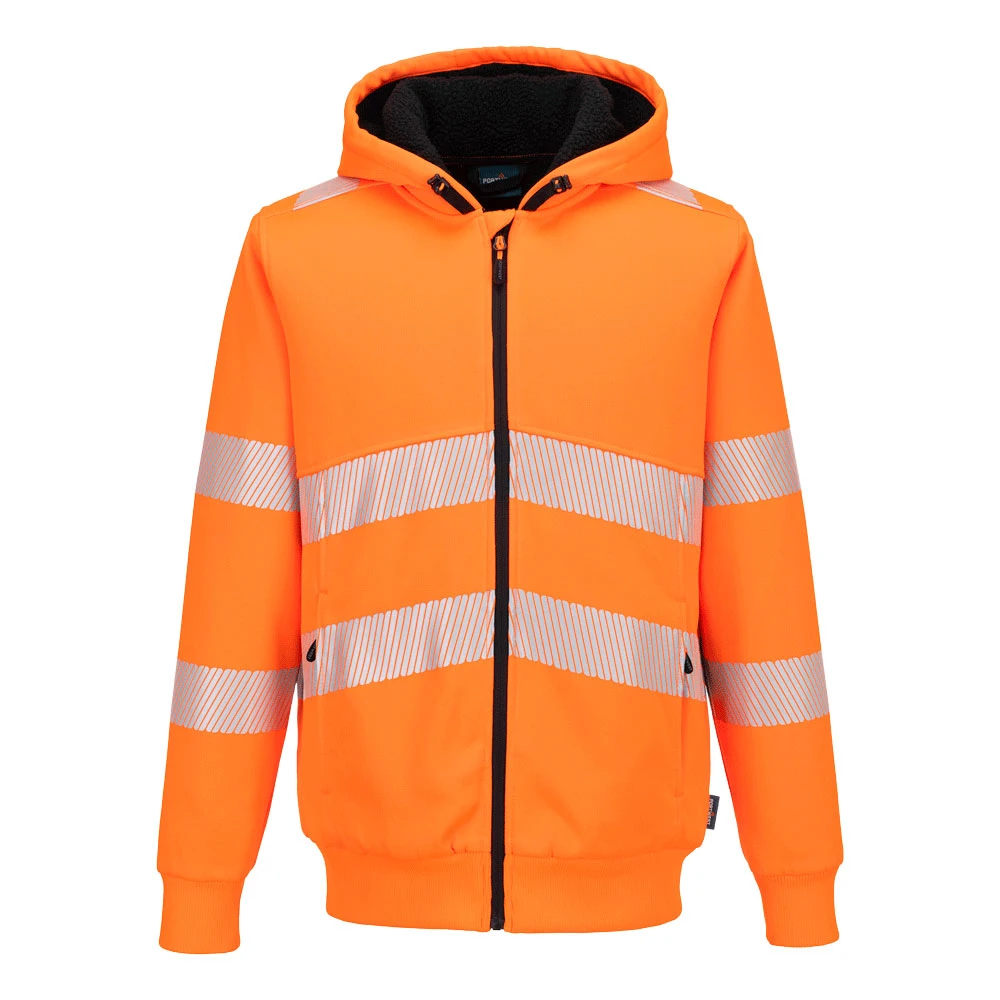 PW321 Hi-Vis Zipped Winter Hoodie Orange PW321 Hi-Vis Zipped Winter Hoodie Orange