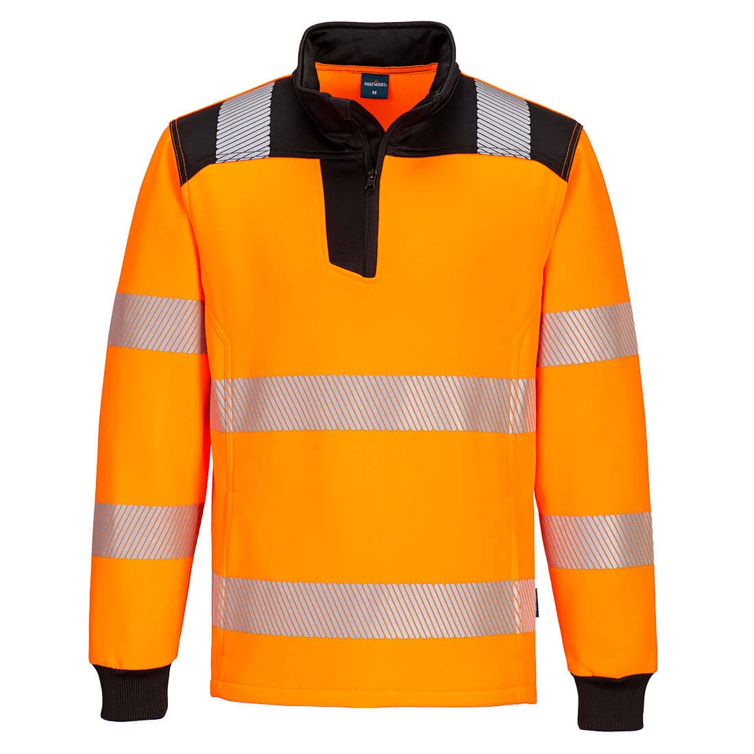PW3 Hi-Vis 1/4 Zip Sweatshirt Orange/Black PW3 Hi-Vis 1/4 Zip Sweatshirt Orange/Black
