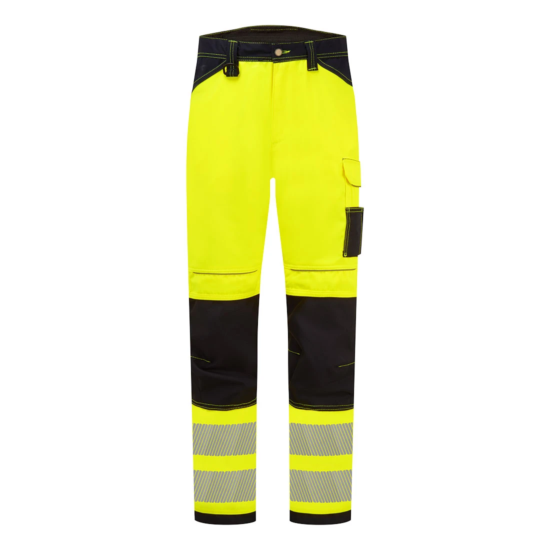 PW3 Hi-Vis Work Trousers Yellow/Navy Short Short