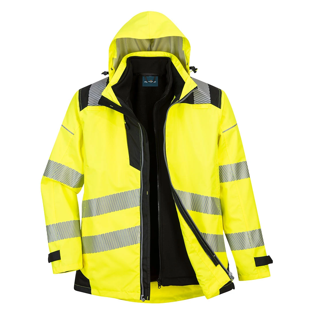 PW3 Hi-Vis 3-in-1 Jacket Yellow/Black