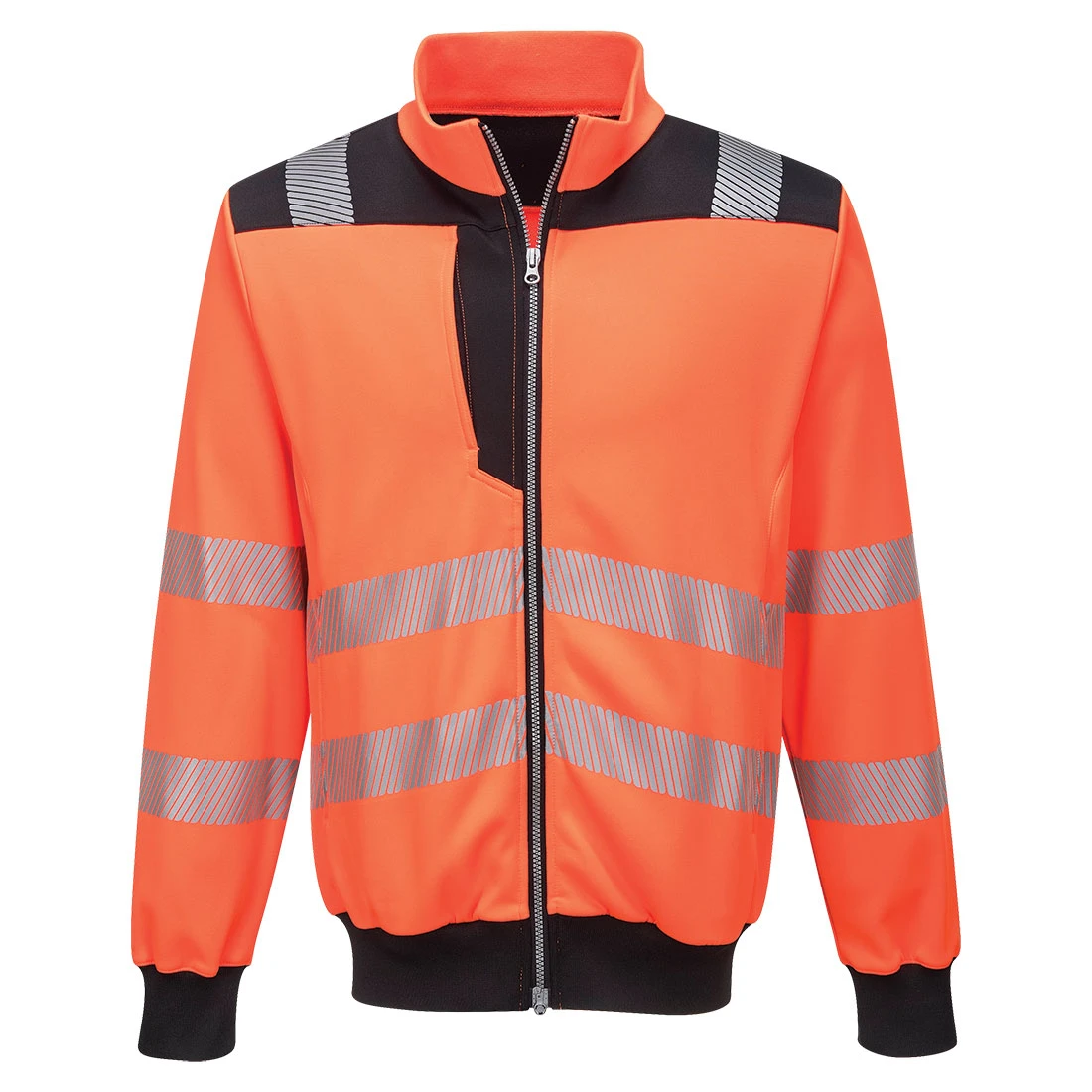 PW3 Hi-Vis Zip Sweatshirt Orange/Black PW3 Hi-Vis Zip Sweatshirt Orange/Black