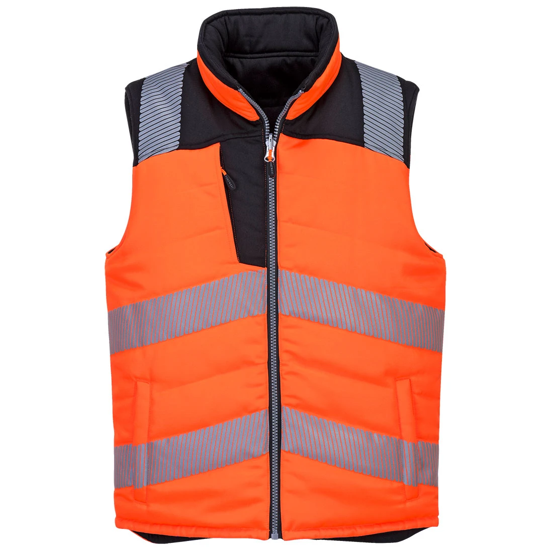 PW3 Hi-Vis Reversible Bodywarmer Orange/Black