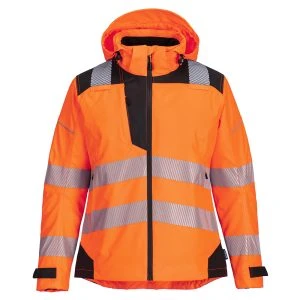 PW3 Hi-Vis Women's Rain Jacket Orange/Black