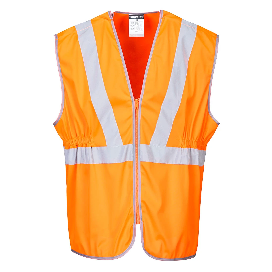 Hi-Vis Zip Long Length Vest Orange Hi-Vis Zip Long Length Vest Orange