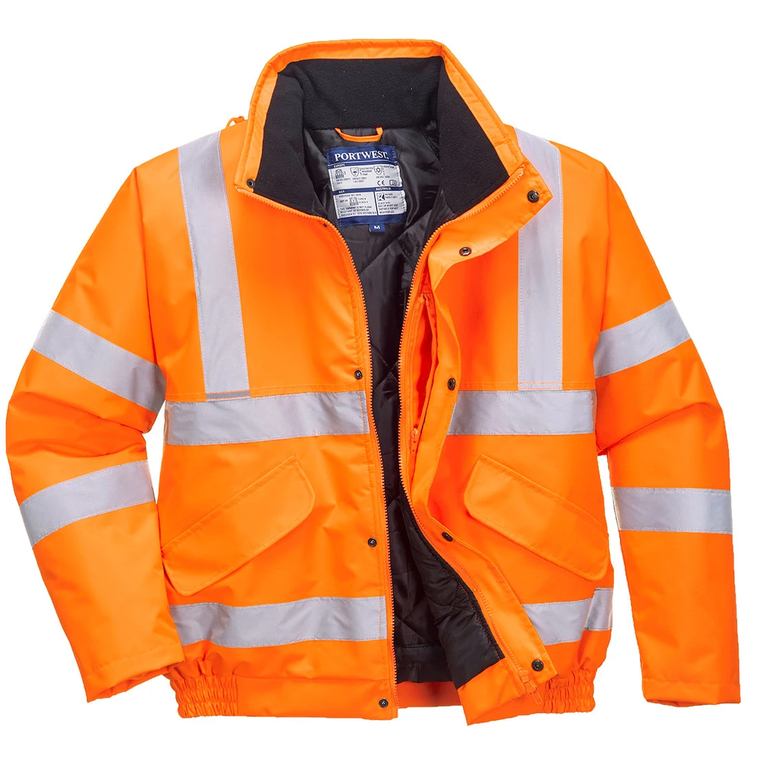 Hi-Vis Winter Bomber Jacket Orange