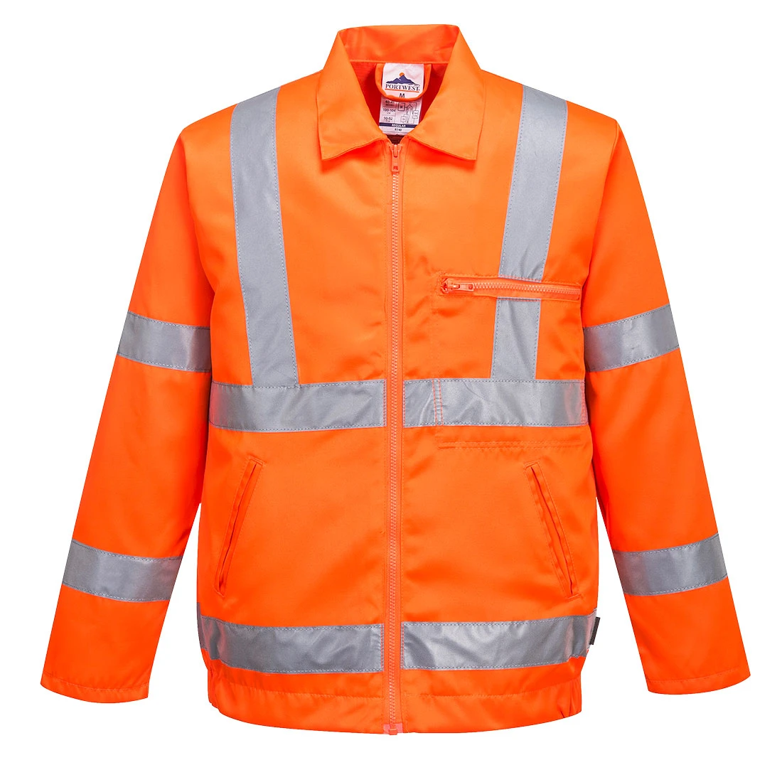 Hi-Vis Polycotton Bomber Jacket Orange Hi-Vis Polycotton Bomber Jacket Orange