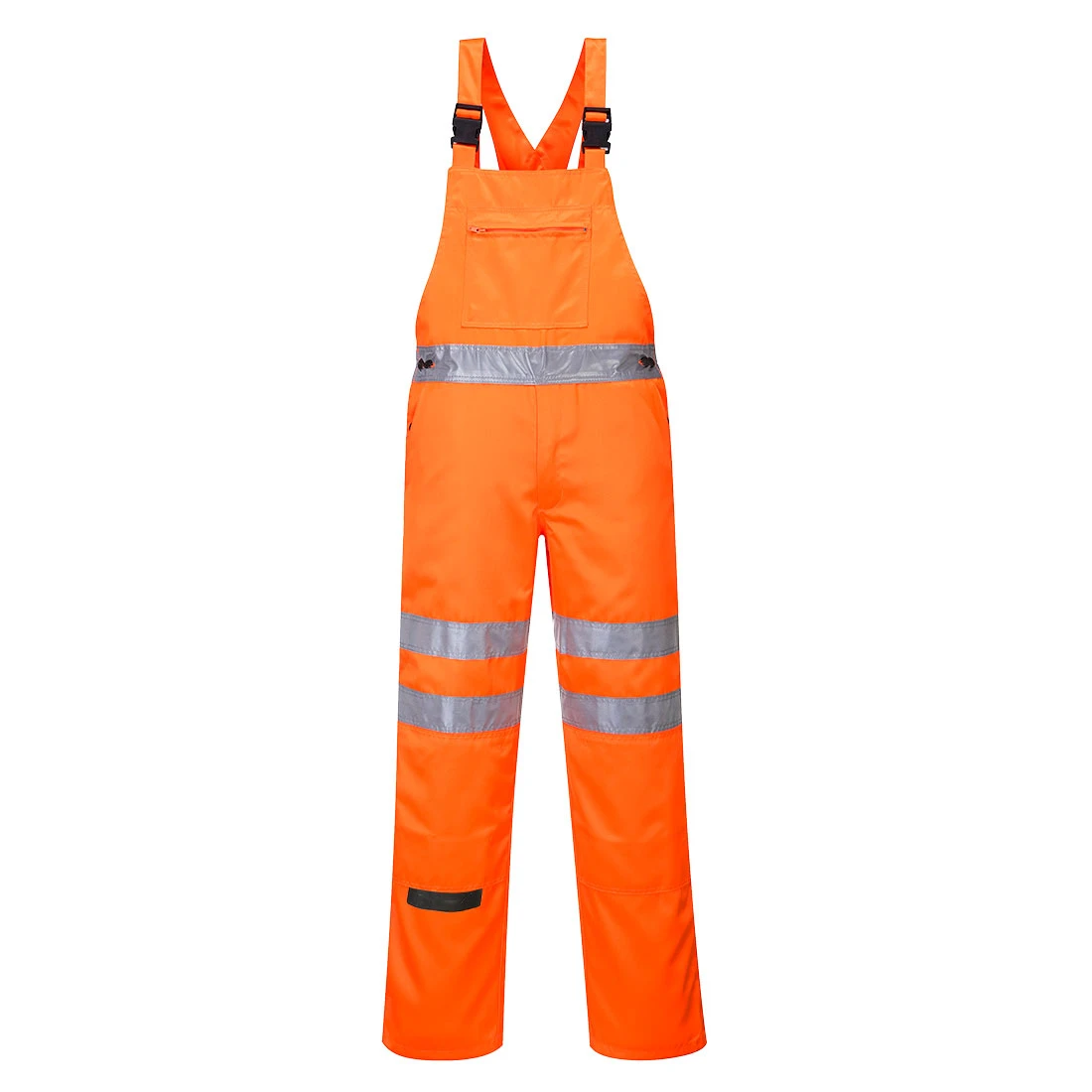 Hi-Vis Polycotton Service Bib and Brace Orange Hi-Vis Polycotton Service Bib and Brace Orange