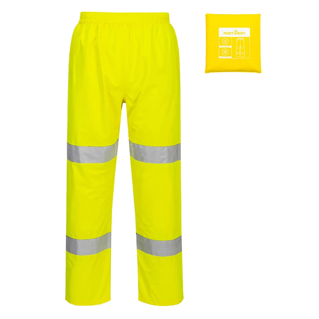 Hi-Vis Lightweight Packable Trousers Yellow