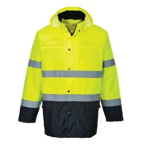 Hi-Vis Contrast Rain Lite Traffic Jacket Yellow/Navy