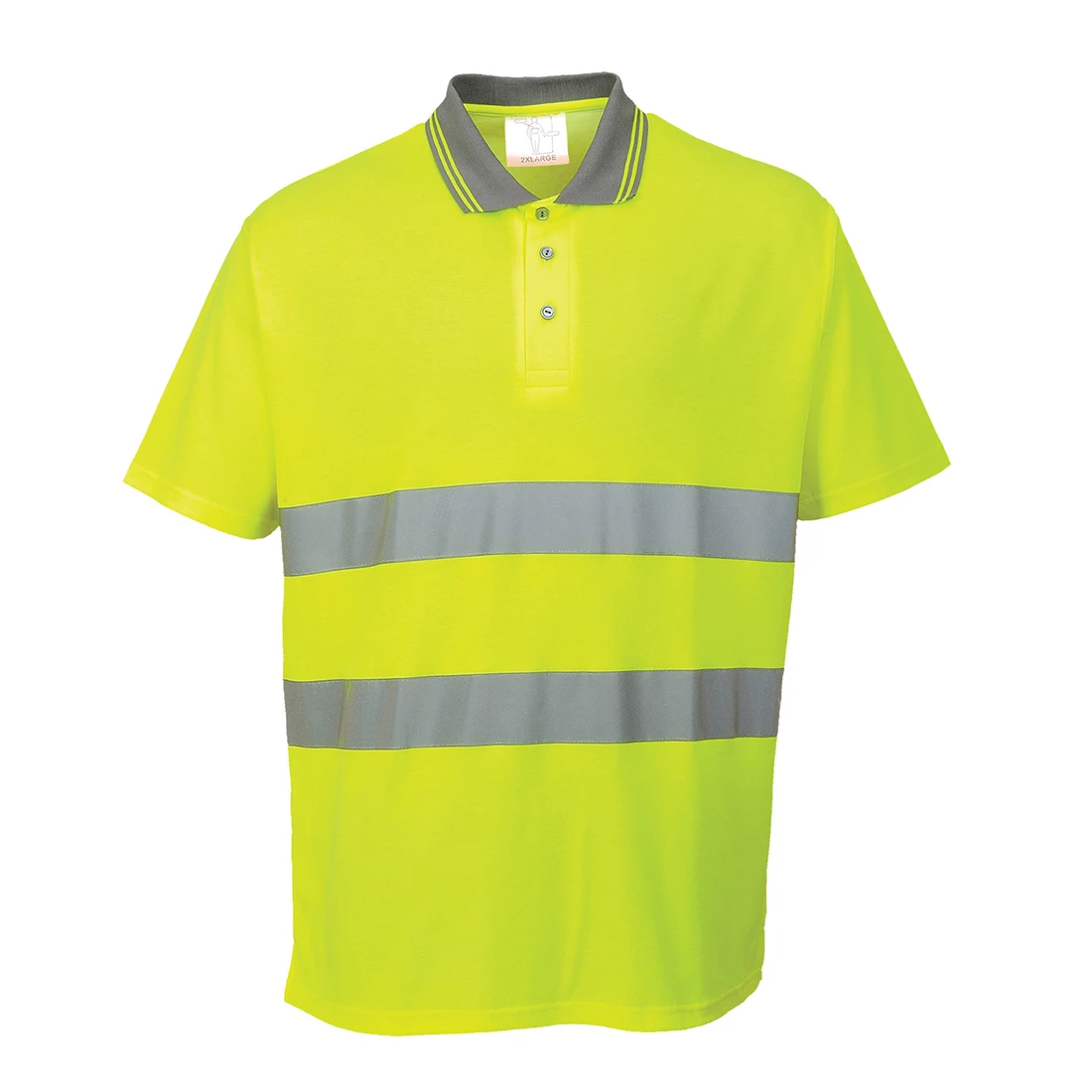 Hi-Vis Cotton Comfort Polo Shirt S/S Yellow