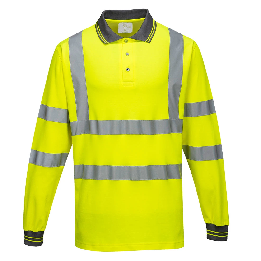 Hi-Vis Cotton Comfort Polo Shirt L/S Yellow