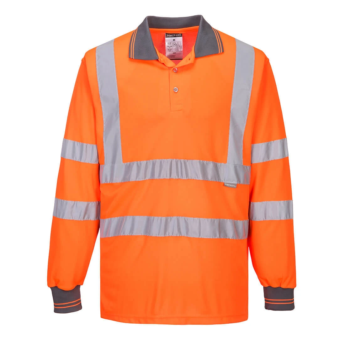 Hi-Vis Polo Shirt L/S Orange