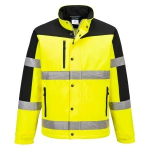 Hi-Vis Contrast Softshell (3L) Yellow