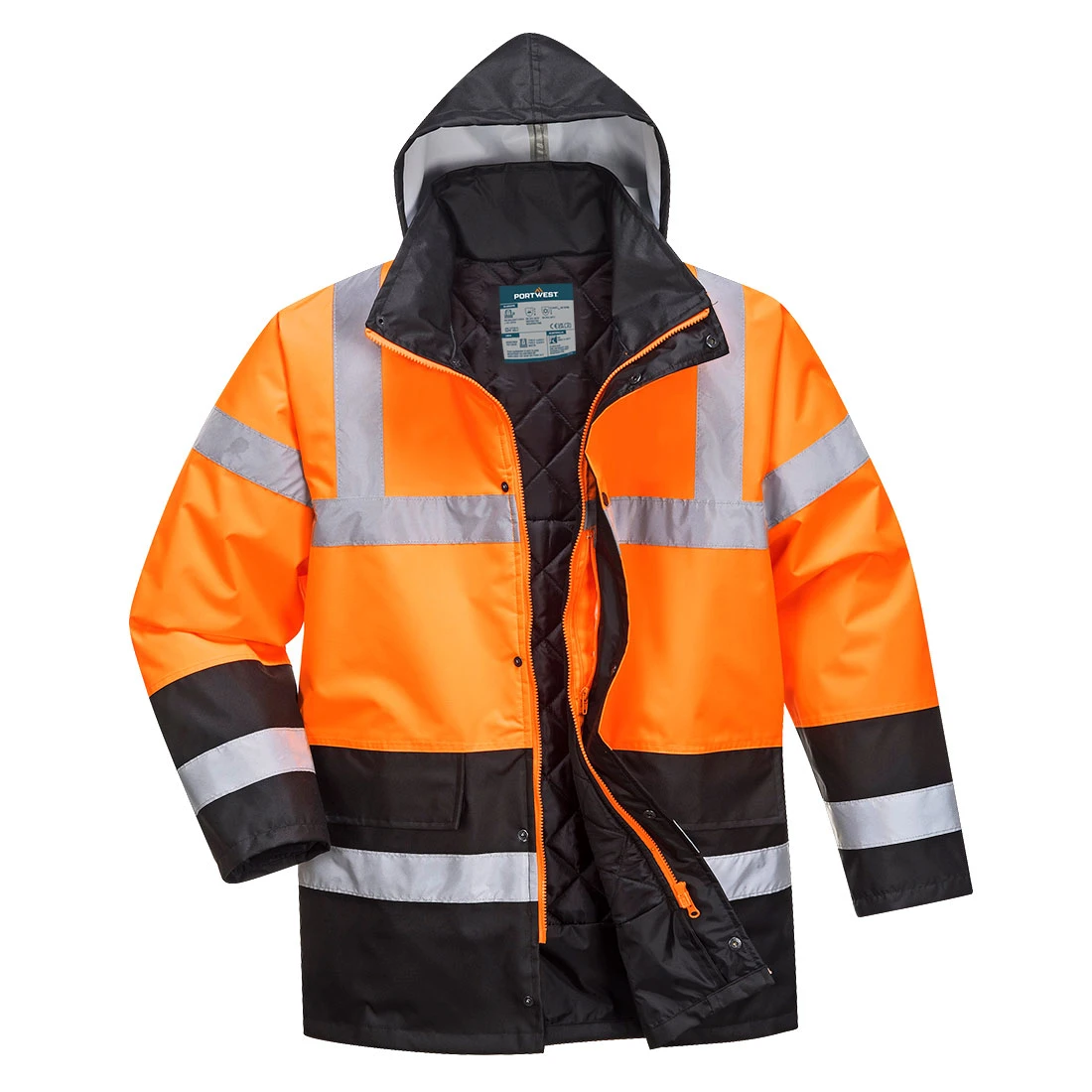 Hi-Vis Contrast Winter Traffic Jacket Orange/Black