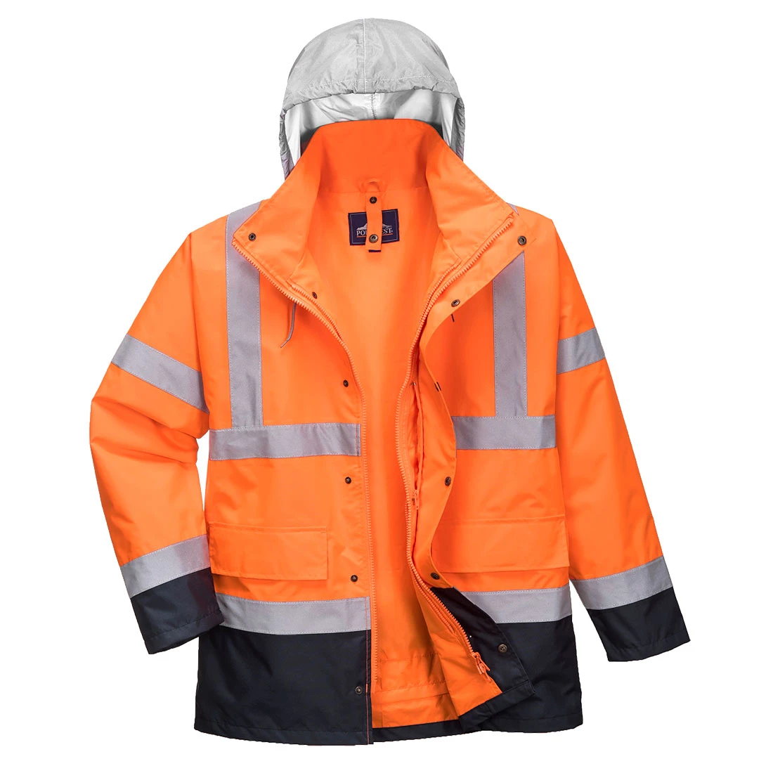 Hi-Vis 4-in-1 Contrast Traffic Jacket Orange/Navy Hi-Vis 4-in-1 Contrast Traffic Jacket Orange/Navy
