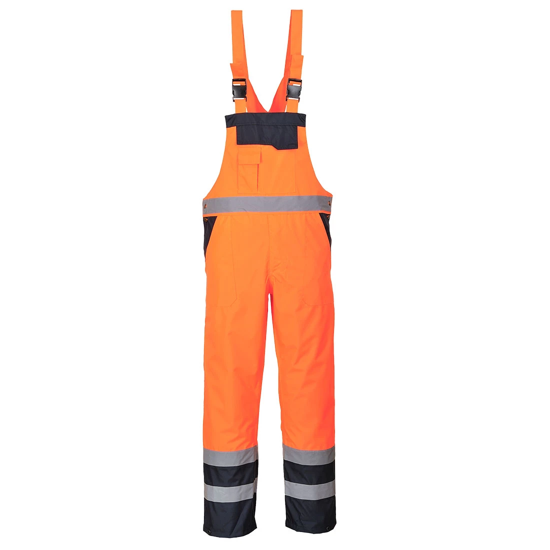 Hi-Vis Contrast Winter Bib and Brace Orange