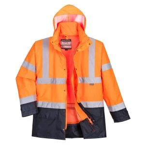 Hi-Vis 5-in-1 Contrast Executive Jacket Orange/Navy