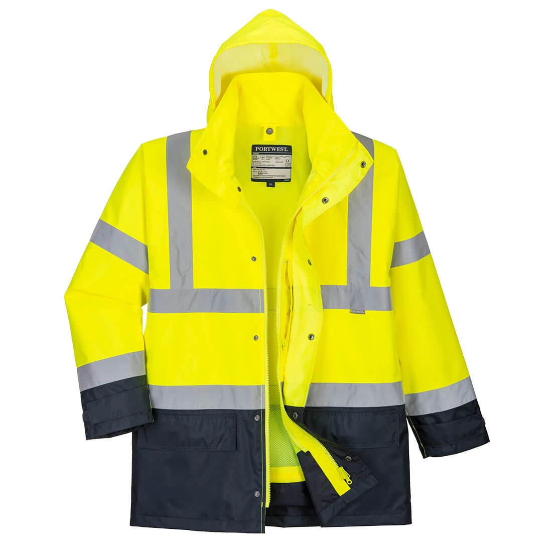 Hi-Vis 5-in-1 Contrast Executive Jacket Yellow/Navy